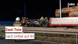 Zwei Tote nach Unfall auf A5 [upl. by Burnaby]