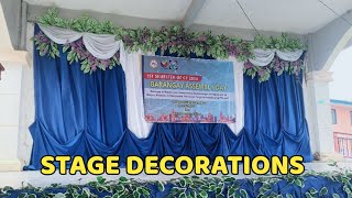 Basic Stage Decoration Ideas  Backdrop Decoration Ideas [upl. by Let]