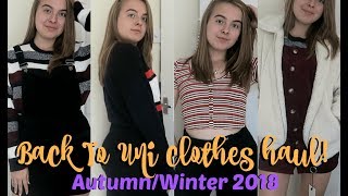 HUGE BACK TO UNI CLOTHING HAUL  Bershka Primark HampM and more [upl. by Trik583]