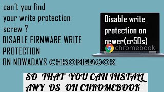 DISABLE FIRMWARE WRITE PROTECTION ON CR50 CHROMEBOOKSnewer [upl. by Ahsinnod]