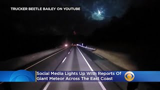 Fireball In The Sky Social Media Lights Up With Reports Of Giant Meteor Across The East Coast [upl. by Omari998]