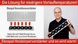 Energiesparen mit Ekospal Heizkörperverstärker bei niedriger Vorlauftemperatur HD [upl. by Sasnak]