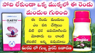 Tata Clasto Insecticide Details in Telugu and Nichino Zingala Insecticide Details in Telugu [upl. by Nohtanoj59]