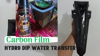 Carbon hydro dipping water transfer DIY RS150fi fender for beginners tutorial Procedure below [upl. by Sauder]