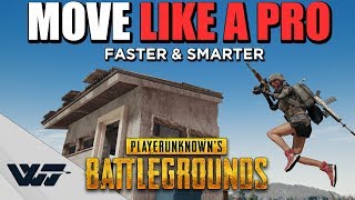 GUIDE How to MOVE LIKE A PRO Bunny Jumping Sharp Turns Speedclimbing stairs  PUBG [upl. by Anerahs]