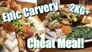 EPIC 2KG CARVERY CHEAT MEAL MUKBANG [upl. by Anaibib]