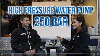 New 250 bar HPW Hydraulic High Pressure Water Pump  Interview of DYNASET RampD Engineer [upl. by Marra]