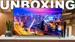 TCL Q6 QLED TV Unboxing amp First Impressions [upl. by Enneirdna]