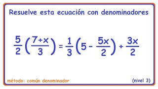 Ecuaciones con paréntesis y fracciones [upl. by Samot]