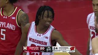 Wisconsin Basketball Highlights vs Maryland 22024 [upl. by Noivad]