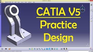 CATIA V5 Practice Design 12 for beginners  CATIA Practice  CAD Designs [upl. by Wurtz]