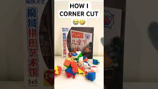 How Cubers corner cut… 🤣😭🤣 rubikscube memes cuber [upl. by Attenad]