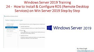 Windows Server 2019 Training 24  How to Install amp Configure RDS Remote Desktop Services [upl. by Leiad]