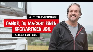 Danke Du machst einen großartigen Job  Adin  quotFahrer aus Leidenschaftquot bei REDER Transporte [upl. by Amis]