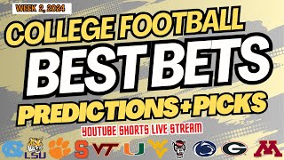 CFB Top 25 Best Bets  Predictions  Picks For College Football Week 2 [upl. by Freedman740]