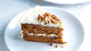 Incredibly Moist Carrot Cake Recipe  Homemade Carrot Cake [upl. by Wennerholn]