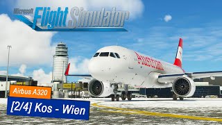 Microsoft Flight Simulator 2020 41  Kos  Wien  Airbus A320 Austrian Airlines  Liongamer1 [upl. by Rosaleen472]