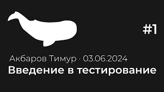 Лекция 1 Введение в тестирование  Тестирование с нуля [upl. by Notxed]