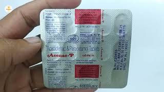 Acenac P Tablet  Aceclofenac And Paracetamol Tablet  AcenacP Tablet  Acenac P Tablet Use Dosage [upl. by Mccormick759]