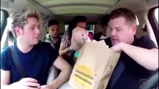 One direction Carpool Karaoke Mcdonalds footage [upl. by Adeuga256]