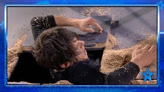 Alfred Cobami ESCAPA de 17 toneladas de arena  Semifinal 3  Got Talent España 2019 [upl. by Pierre]