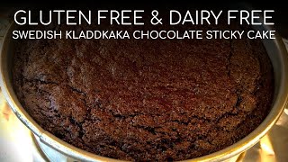 Gluten Free Dairy Free Swedish Kladdkaka Sticky Chocolate Cake Recipe [upl. by Aleras19]