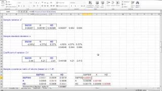 RiskReturn Spreadsheet Modeling Part 1 [upl. by Faust]