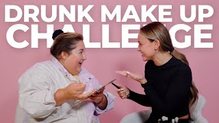 SCHMINK amp DRINK  Drunk Make Up Challenge mit SelfieSandra [upl. by Suirtemid436]