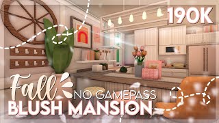 Blush Fall Roleplay Mansion No Gamepass  Bloxburg Speedbuild [upl. by Ronoh626]