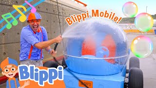 Blippi Mobile Wash Song BRAND NEW BLIPPI Car Songs for Kids [upl. by Solracnauj]