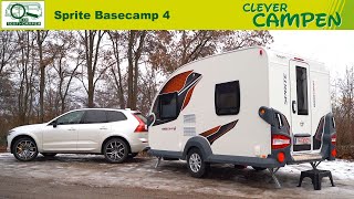 Sprite Basecamp 4 2021 Cleverer Transportcaravan oder Mogelpackung  TestReview  Clever Campen [upl. by Mllly970]