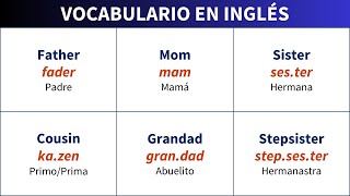 Vocabulario en inglés los miembros de la familia en inglés [upl. by Butte852]