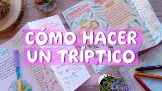 CÓMO HACER UN TRÍPTICO A MANO 💡CONSEJOS Y DECORACIÓN PARA DISEÑAR FOLLETOS CREATIVOS [upl. by Anum]