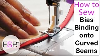 Sewing Bias Binding onto Curved Seams [upl. by Lehet]