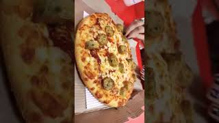 Dominos Chicken Sausage Pizza 🍕❤️ dominos pizza yummy food foodie cheese sausage chicken [upl. by Naeerb155]