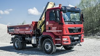 MAN TGM 18320 KH Kipper Tipper Truck with Crane 2019 Exterior Interior SlideShow [upl. by Ern]