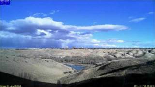 20111117 City of Lethbridge Alberta Canada  Skyline across Oldman River from UofL [upl. by Ynehpets]