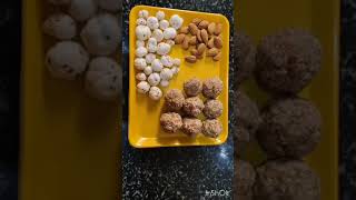 Makhan Peanut Protein Laddu  Healthy Laddu Navratri special recipes Makhana Ladoo [upl. by Aibara585]