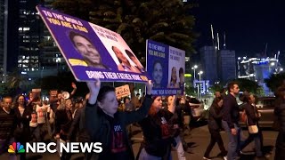 Hundreds protest in Tel Aviv after IDF mistakenly kills 3 hostages [upl. by Geralda864]