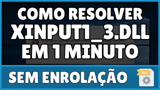 Como Resolver XINPUT13dll 2023 [upl. by Fawcette189]