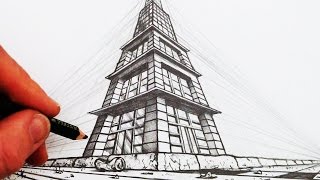 How to Draw in 3Point Perspective Narrated [upl. by Edsel]