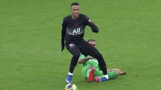 Saint Étienne vs PSG 28112021 horrible and serious injury NEYMAR Neymar blessure [upl. by Einahc]