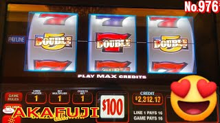 High Limit 100 Slot Machines😲 Double Double Gold amp Double Diamond Deluxe Slot 赤富士スロット 恐ろしい高額スロットマシン [upl. by Azaria]