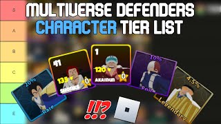 Multiverse Defenders Character Tier List  Roblox Tier Lists [upl. by Moraj665]