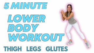 5Minute Standing Leg Workout for Toned Glutes and Thighs [upl. by Nuahsed]