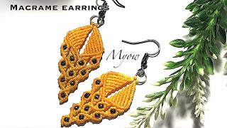 MACRAME EARRINGS  MACRAME TUTORIAL  MYOW 243 [upl. by Normandy322]