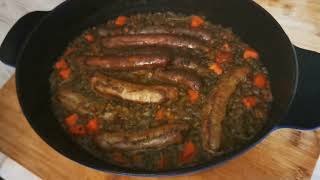 recette familiale saucisse lentille [upl. by Ylliw]