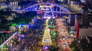 Cidade de Osasco enfeitada para o Natal de 2023 em frente Ã prefeitura de Osasco [upl. by Hinkel]