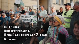 Spaziergang und Montagsdemo 08072024 in Zittau [upl. by Swain]