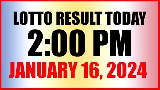 Lotto Result Today 2pm January 16 2024 Swertres Ez2 Pcso [upl. by Lukey]